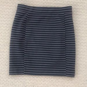 Madewell Navy/Grey striped mini skirt